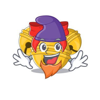 Elf Noel ağacında Noel çanı çalıyor.