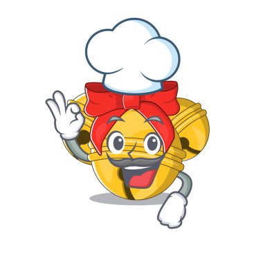 Şef Jingle çan çizgi filmi maskot ile izole
