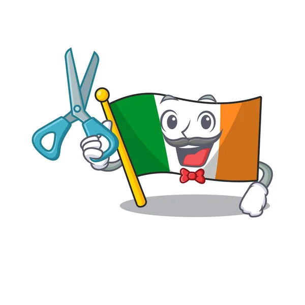Berber bayrağı. İrlanda çizgi filmle izole edilmiş. — Stok Vektör