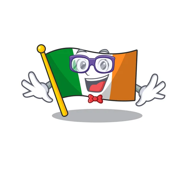 İnek bayrağı İrlanda karikatür direğinin üstüne asıldı — Stok Vektör