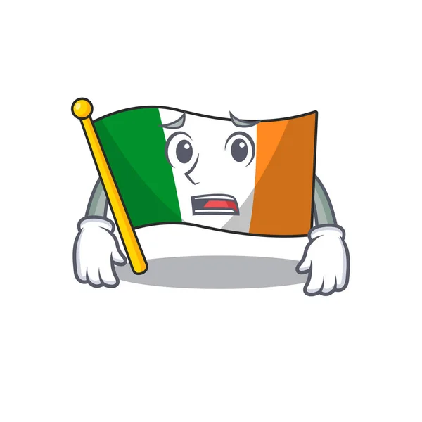 Korkarım İrlanda bayrağı maskot çekmecesinde saklanıyor. — Stok Vektör