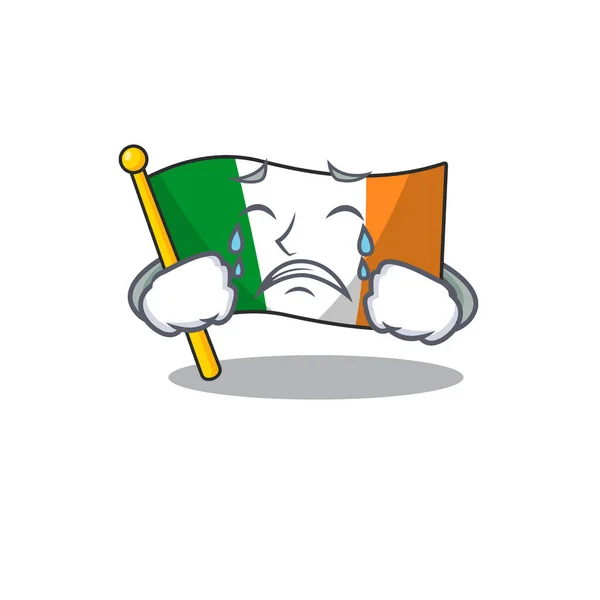 Llorando bandera ireland almacenado en el cajón de la mascota — Archivo Imágenes Vectoriales