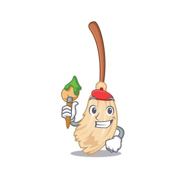 Çizgi filmdeki sanatçı süpürgesi.