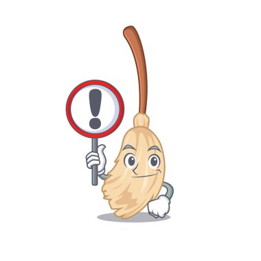 Çizgi filmdeki süpürgeyle.