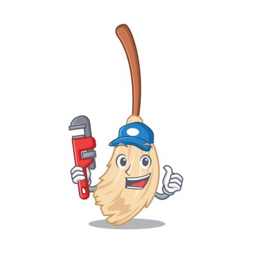 Karakter kapısının arkasındaki tesisatçı süpürgesi.