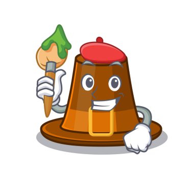 Sanatçı hacıların şapkaları maskot dolabında.