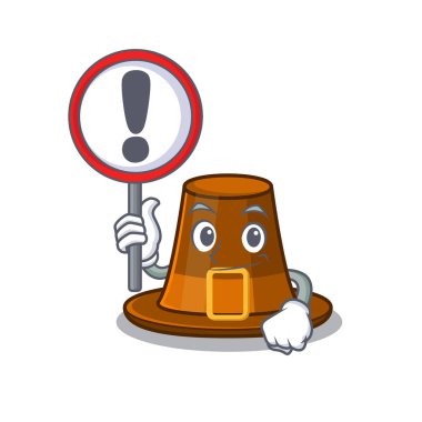 Maskot dolabında gezginlerin şapkasıyla.