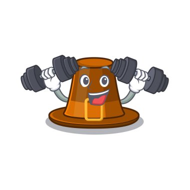 Fitness yolcularının şapkaları maskot dolabında.