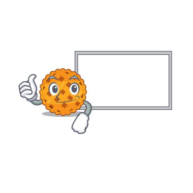 Çizgi film tabağında servis edilen balkabağı turtasıyla başparmağınızı kaldırın.