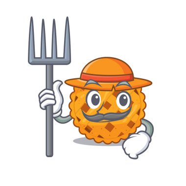 Karikatür tabağında sunulan çiftçi balkabağı turtası