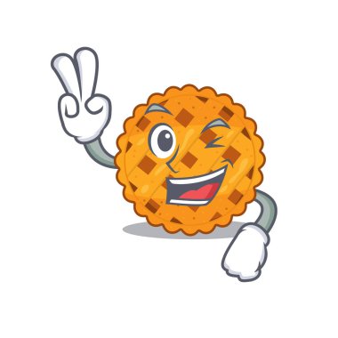 Çizgi film şeklinde iki parmak balkabağı turtası.