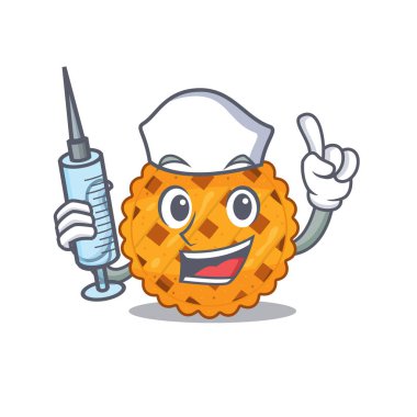 Çizgi film şeklinde hemşire balkabağı turtası