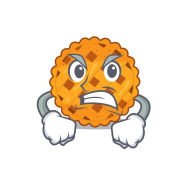 Kızgın balkabağı turtası maskotta izole edilmiş.