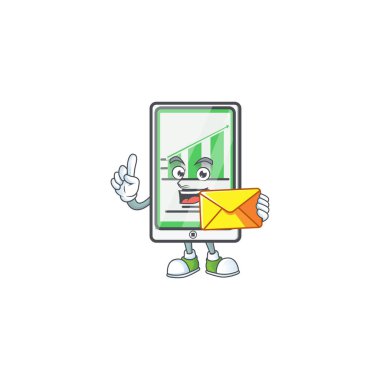 Harflerin üzerinde dikey tabletle karakterle