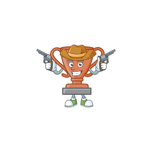 Cowboy-Bronze für den dritten Sieger. — Stockvektor