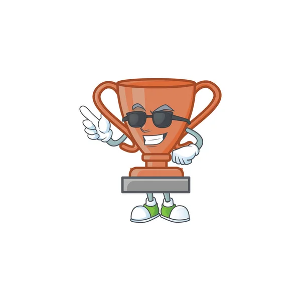 Super cool Copa trofeo de bronce para ganar la colección . — Vector de stock