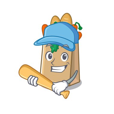 Maskot şekilli beysbol torbası oynuyorum.