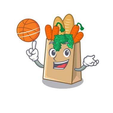 Basketbol çantalı, maskot şekilli.