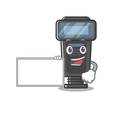 Çizgi film şeklinde bir kamera flaşı.