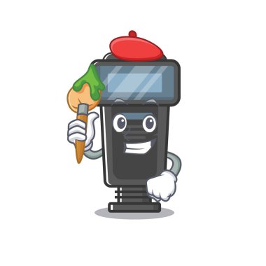 Çizgi film şeklinde sanatçı kamerası flaşı