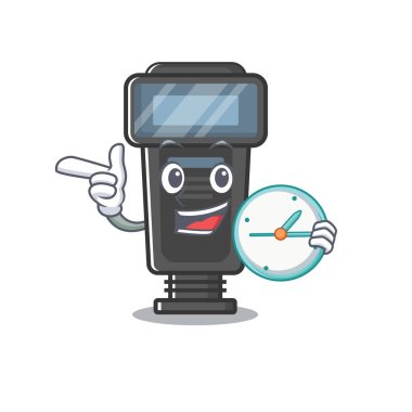 Maskotla izole edilmiş saat kamerasıyla.