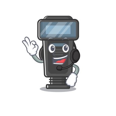 Kulaklık kamerası flaşlı bir karakterle