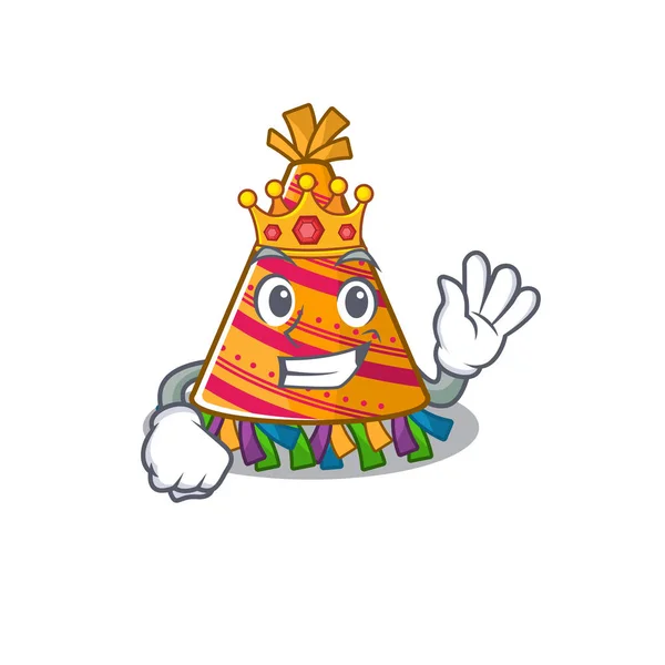 Sombrero de fiesta King en una mascota anterior — Vector de stock