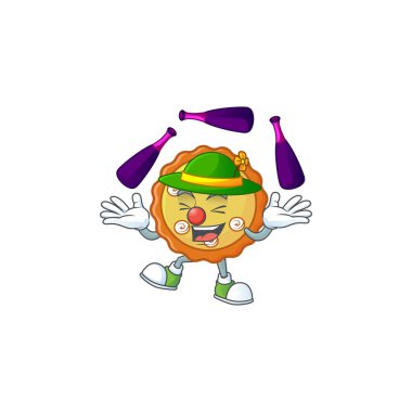 Maskotlu elmalı turta çizgi film karakteri.