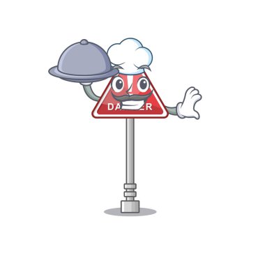 Maskot görünümlü, yemek tehlikesi olan bir şef.