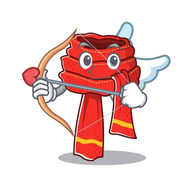 Aşk tanrısı eşarbı karikatür dolabına yerleştirilmiş.