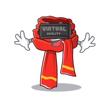 Karakter şekilli sanal gerçeklik eşarp karikatürü