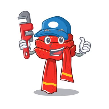 Karakter duvarında tesisatçı eşarbı asılı.