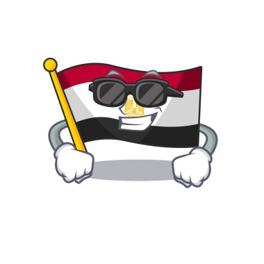 Karikatür direğinde uçan süper havalı Mısırlı bayrağı