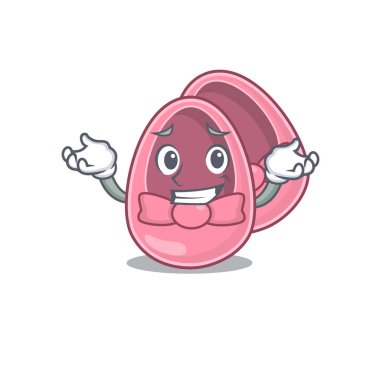 Sırıtan bebek ayakkabısı karikatür karakteri.