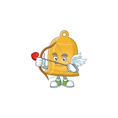 Maskot tasarımı: Oklu ve kanatlı sevimli aşk tanrısı.