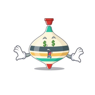 Zengin çizgi film karakteri konsepti para gözlü top oyuncak