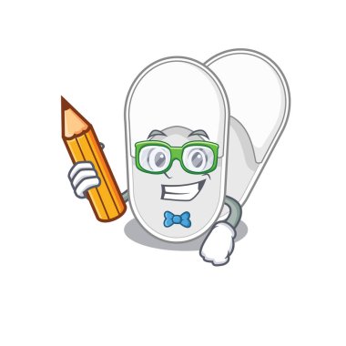 Evde akıllı bir öğrenci oteli terliği çizgi film karakteri çalışması