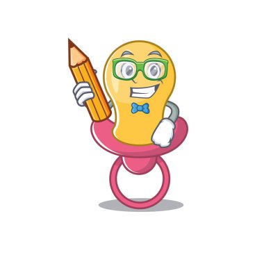 Evde akıllı bir bebek emziği çizgi film karakteri çalışması