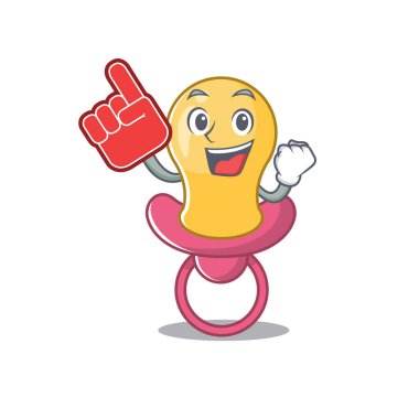 Çizgi filmdeki bebek emziği köpük parmaklı karakter tasarımı