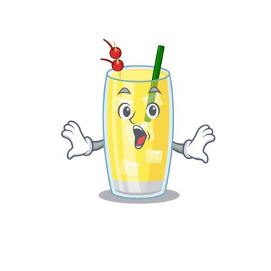 Pina colada kokteyl maskotu tasarımı. Şaşırtıcı bir jest.