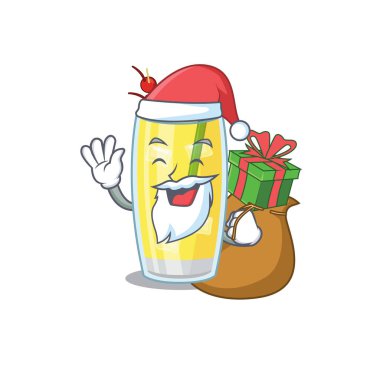 Karikatür dizaynı. Noel Baba 'nın Noel hediyesi.