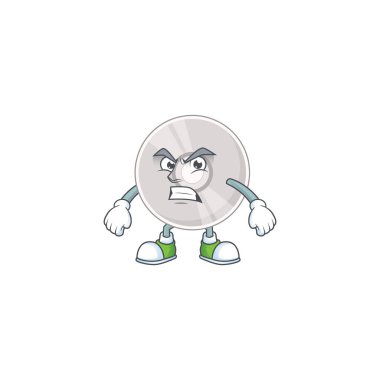 Kızgın yüz gösteren kompakt disk çizimi