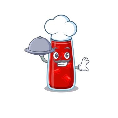 Kanlı Mary kokteyl şefinin maskot tasarımı tepside servis ediliyor.