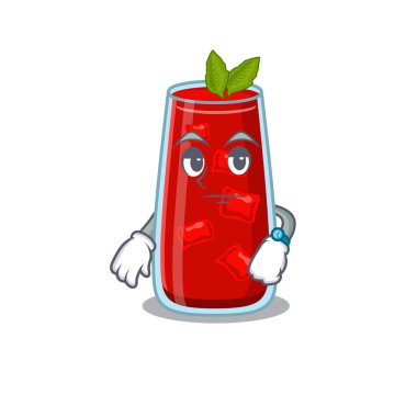 Kanlı Mary kokteylinin maskot tasarımı.