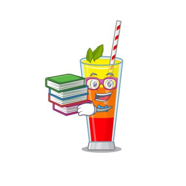 Tekila 'da çalışkan bir öğrenci gündoğumu kokteyl maskotu tasarımı konsepti birçok kitap okudu.