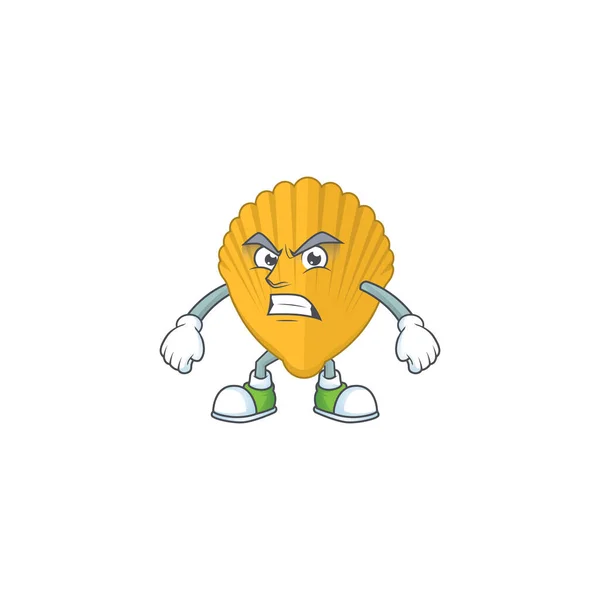 黄色夹钳的卡通画,表示愤怒的脸 — 图库矢量图片