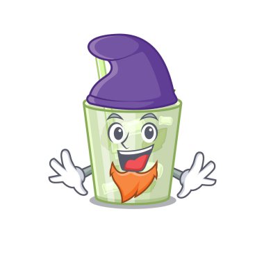 Bir Elf peri masalı karakteri olarak mojito limon kokteylinin sevimli bir çizgi filmi.