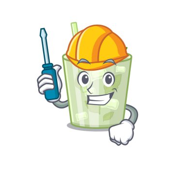 Mojito limon kokteyli karikatür tasarımı otomotiv olarak işe yaradı