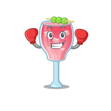 Kozmopolit kokteylinin maskotluk tasarımı sportif bir boks sporcusu olarak