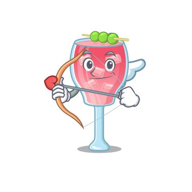 Kozmopolit kokteyli, oklu aşk tanrısı karikatürü.